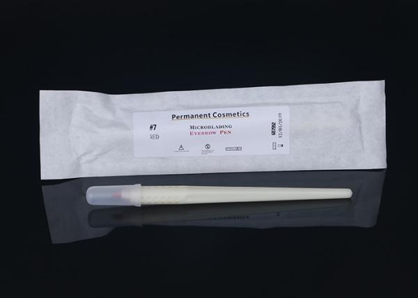 Beige Disposable Manual Tattoo Pen With 9, 12, 14, 17 and 18U Microblading Blade