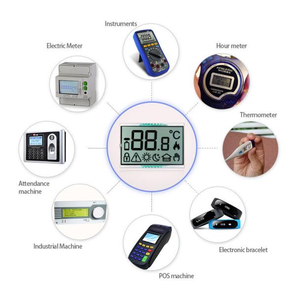 Buy cheap Customized Tn Stn FSTN Segments LCD Display Tn Monochrome Digit Segment LCD for Non-Contact Thermometer from wholesalers