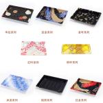 Customized Size Logo Disposable PET Plastic Sushi Tray With Cover Takeaway Food