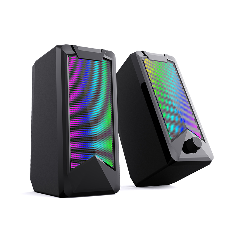 2.0 RGB PC Gaming Ser USB Powered Wired With LED Light Portable Player Plastic Cabinet