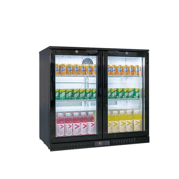 Buy cheap Double Glass Door Commercial Back Bar Cooler 208L 190W With Fan Cooling from wholesalers