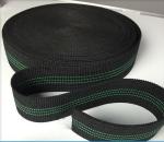 Buy cheap Indian Style Sofa Elastic Webbing 68g/M Black Color With 3 Green Lines from wholesalers