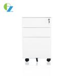 Steel 3 Drawer Office 10mm Mobile Pedestal File Cabinet