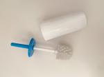 Fully Enclosed 10.5x34cm Compact Toilet Cleaner Brush And Holder Simple Color
