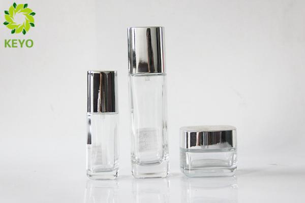 Buy cheap Customizable Square Glass Foundation Bottle 50g 40ml 100ml Size Optional from wholesalers
