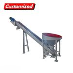 Heat Resistant OEM Custom Plastic Grain Helical Inclined Screw Conveyor for