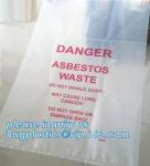PE asbestos yard waste bags, Durable Black Large 6 Mil Jumbo Disposal Asbestos