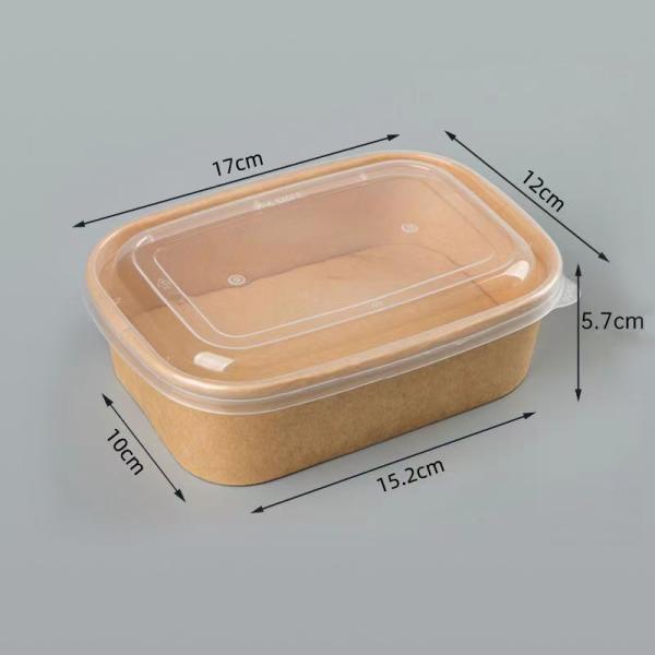 Buy cheap Takeaway Square Paper Bowl With Lid Disposable Custom 500ml 750ml 1000ml from wholesalers