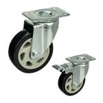 5 Inch PVC Hollow Core Trolley Rigid Plate Medium Duty Casters