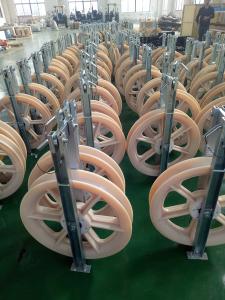 China 15KN Stringing Blocks Aluminum Alloy And MC Nylon Wheel Groove on sale
