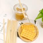 100% Natural Disposable Bamboo Straws Green Degradable For Drinks Laser Label