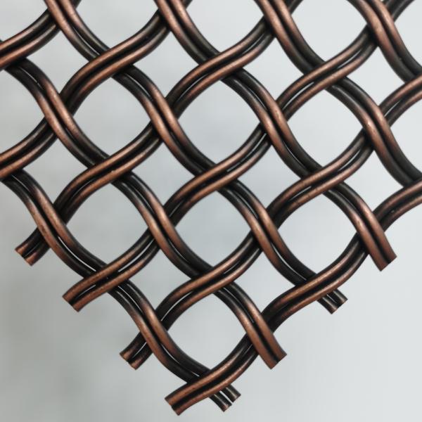 Buy cheap Architectural Antique Brass Woven Wire Mesh In Reverse Dutch Weave 52% Open Area For ceiling from wholesalers
