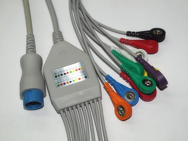 Buy cheap Mindray T8 12 Leads EKG Cable TPU Material IEC Snap Type 12 Pins from wholesalers
