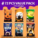 Halloween Party Favor For Kids Candy Goody Bag, Designs Plastic Trick Or Treat