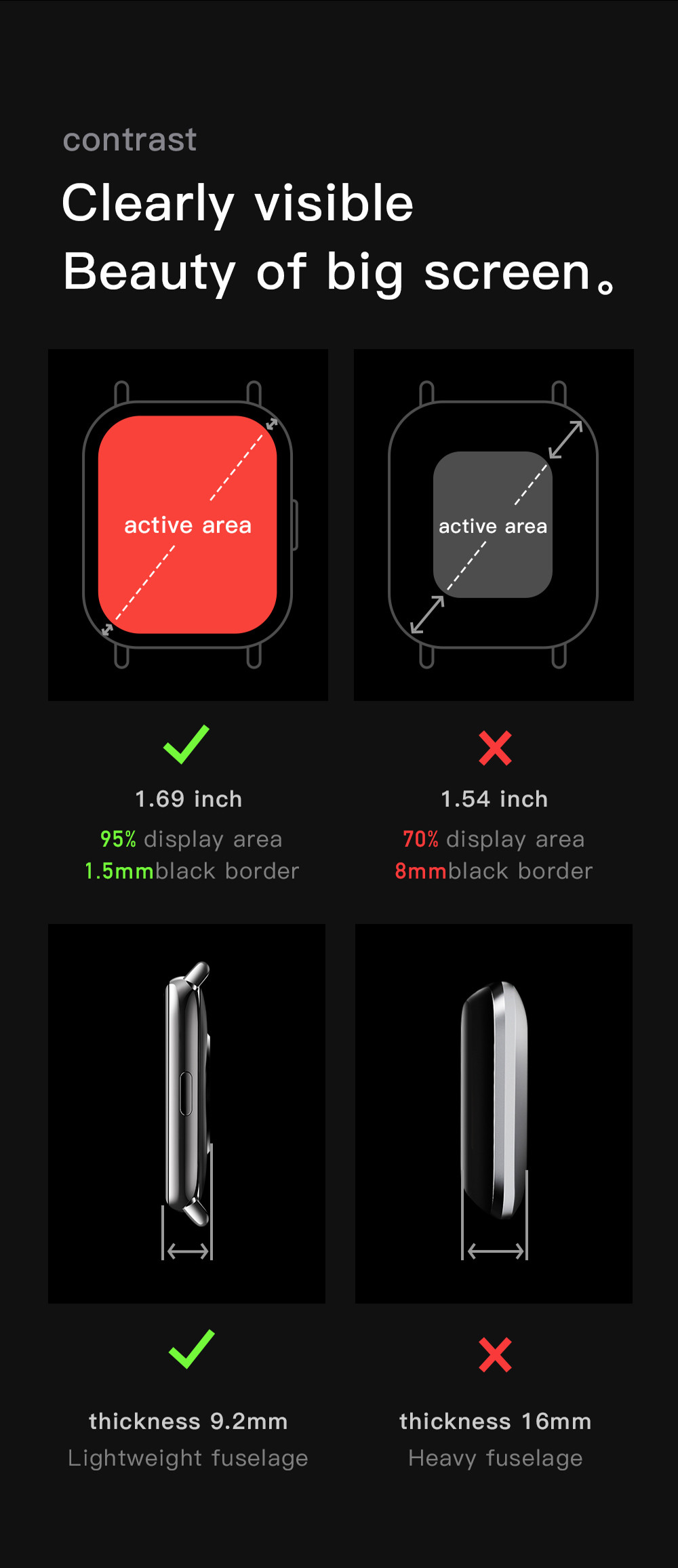 1.69 Inch Touch Screen Smartwatch