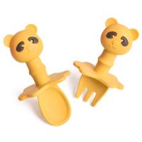 Buy cheap Panda Baby Silicone Spoon And Fork Cartoon Silicone Feeding Spoon product