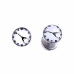 Wholesale Stainless Steel Clock Logo Fake Ear Piercing,Cheater Ear Piercing