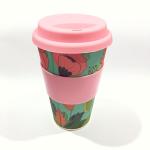 Green Biodegradable Coffee Cup 401ml - 500ml Bamboo Fibre Coffee Mug With Lid