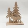Buy cheap Christmas Tree Santa Elk Wooden Chips Festival Ornaments For Family Party Table Decorations from wholesalers