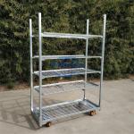 Greenhouse Metal Dutch Danish Flower Trolleys Cart for Display Transport