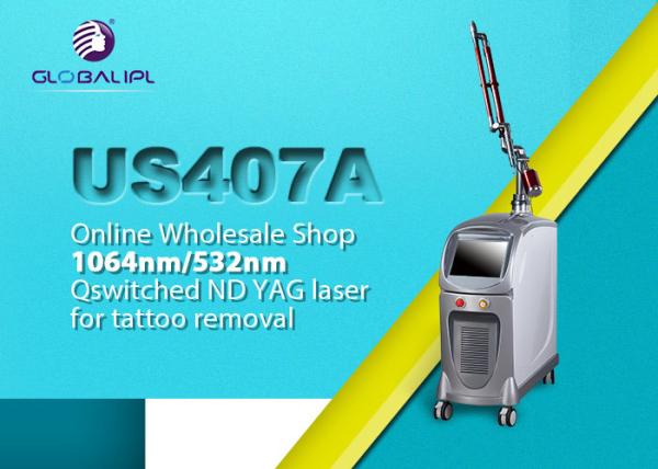 1064nm Q Switched Nd Yag Laser For Tattoo Removal Eliminate Pigment / Skin