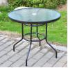 Buy cheap Aluminum Frame Outdoor Garden Set with Round Glass Top Dining Table and Teslin Chairs from wholesalers