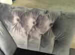 2017 hot sale moden luxury chesterfield sofa with grey velvet,living room sofa