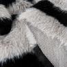 Buy cheap Long Pile Faux Fur Fabric for Winter Season Strip Printed Design 150D Yarn Count from wholesalers