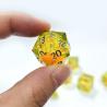 Buy cheap Orange Flowing Sand Yellow Crystal Resin Dnd Dice Sharp Edge Fantasy from wholesalers