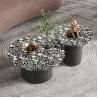 Buy cheap Beige Marble Living Room Coffee Table Round With Wooden Base from wholesalers