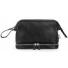 Buy cheap Travel Portable PU Leather Makeup Cosmetic Bag with Double Zipper from wholesalers
