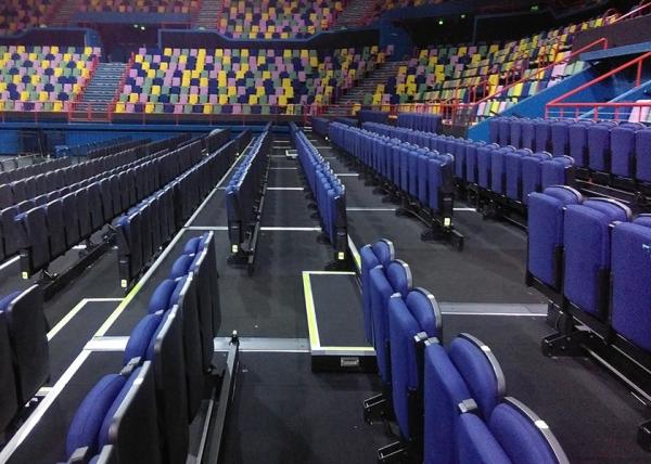 Buy cheap Comfortable Telescopic Seating Systems Upholstered Chair For Performing Arts Venues from wholesalers