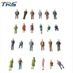 1:50 ABS plastic scale seated model painted railway people railway figures for