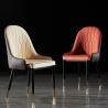 Buy cheap Luxury Kitchen Brushed Steel Dining Chairs Without Wheels from wholesalers