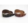 Buy cheap Zinc Alloy Buckle Mens Casual Leather Belt 100 - 140cm Length Black / Red Color from wholesalers