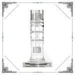 14 Inch Straight Tube Glass Water Pipe Double Honeycomb / Matrix Perc