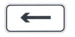 Low Cost Rectangular Shaped Sign Outdoor Direction Sign White and Black Traffic