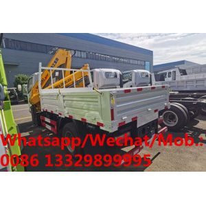 Buy cheap Customized DONGFNEG 4*2 LHD 3.2T knuckle crane boom mounted on cargo truck for sale, Best price cargo truck with crane from wholesalers