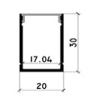 Buy cheap Silver LED Mounting Channel 20*30mm Aluminium Extrusion Profiles For Furniture from wholesalers
