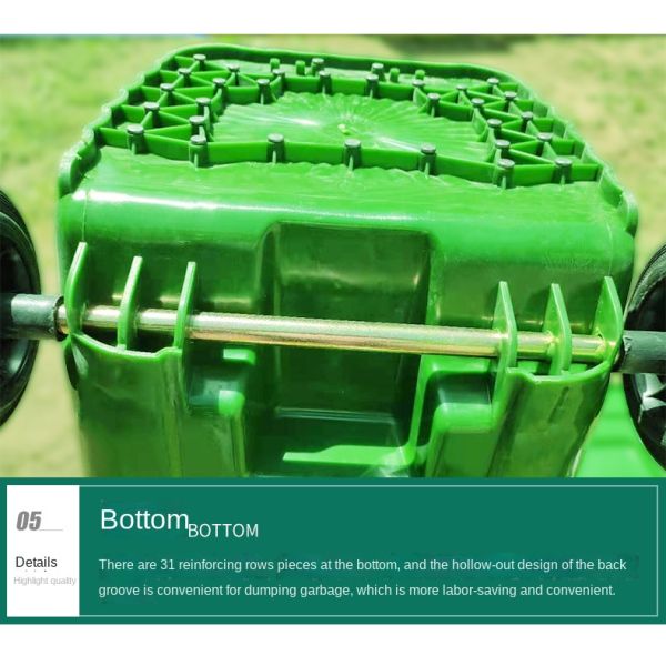 Eco Mobile Garbage Bin 240L HDPE 660L Garbage Bin For Public Place