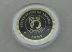 Gold 2.0 Inch Personalized Coins , Brass POW MIA Coin You Are Not Forgotten