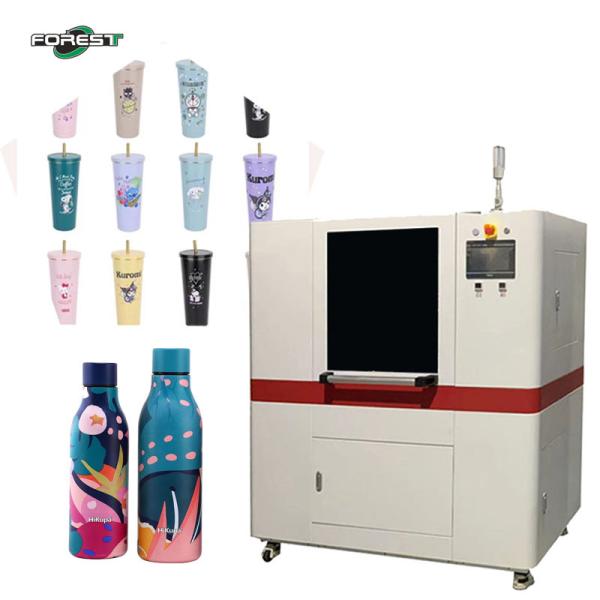 Buy cheap Rotary UV Printer Cylinder Printing Machine Digital Inkjet Printer For Plastic Bottle Stainless Steel Thermos Bottle from wholesalers