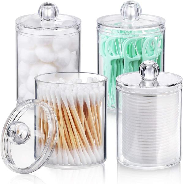 Buy cheap Clear Plastic Cotton Swab Holder Dispenser For Bathroom from wholesalers