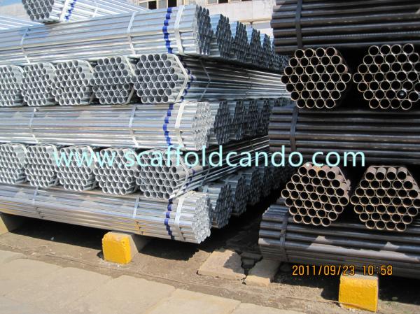 BS1139 48.3mm*6000mm L Hot dip galvanized painted black scaffolding steel pipe