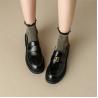 Buy cheap Fashion Black Flat Loafer Shoes With Heels Height 4CM from wholesalers