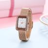 Buy cheap Square SS Mesh Strap Ladies Quartz Watch OEM Rhinestone Rose Gold Waterproof from wholesalers