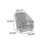 Height 36inch Width 29inch Waterproof Patio Chair Covers Dustproof