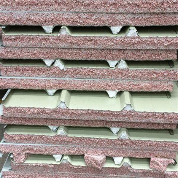 economical and pratical 50mm color steel TPS roof panel roofing price list