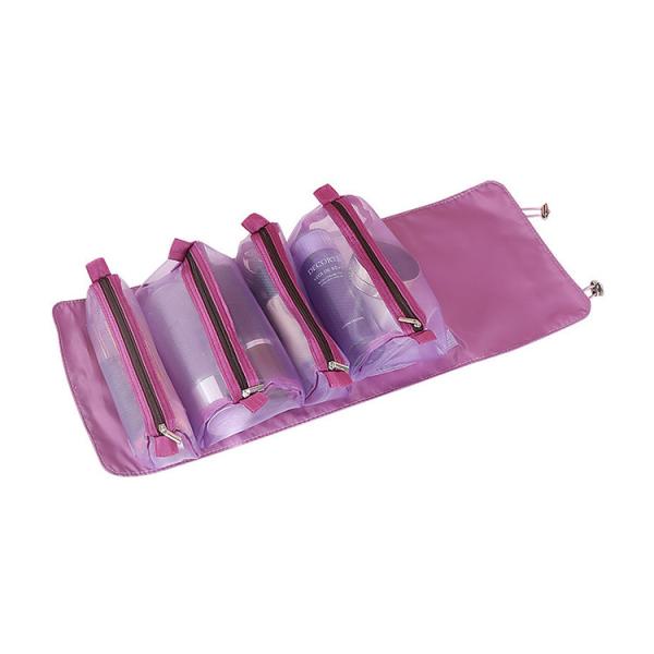 Buy cheap Four In One Mesh Folding Makeup Wash Bag Travel Portable Makeup Brush Storage from wholesalers