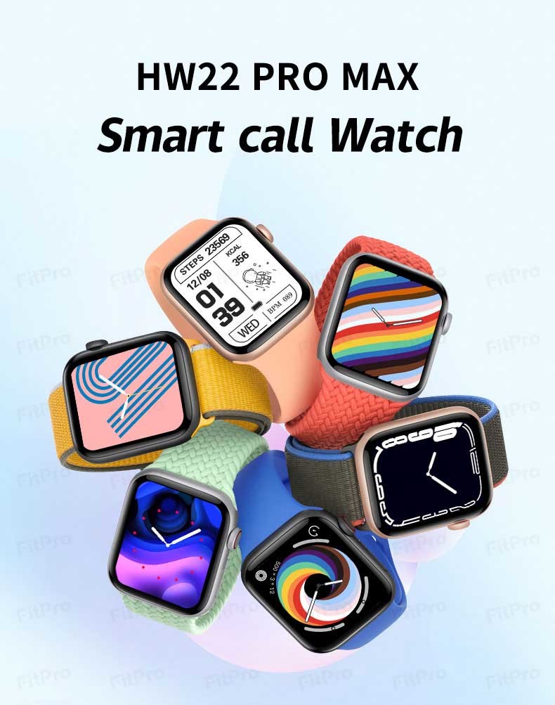 HW22 ProMax Fitness Tracker Smartwatch For Wireless Charging